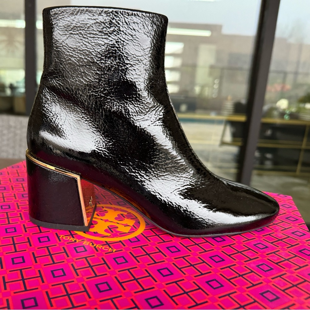 Tory Burch Patent Juliana Leather Bootie
